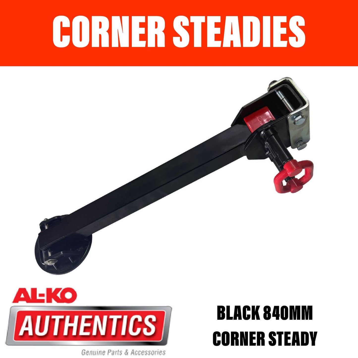 AL-KO BLACK CORNER STEADY 840mm DROP WITH BIG FOOT